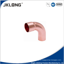 J9019 de cobre de 90 grados de tamaño grande R codo de tubería de cobre suministro de accesorios